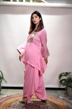 Pink Co-Ord Set with Cowl Pants