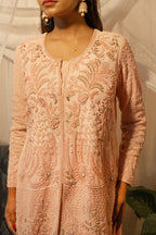 Hand Embroidery Top with Tulip Pants