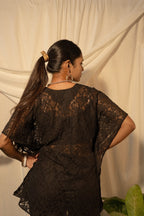 Sheer Kaftan with Bustier and Sharara