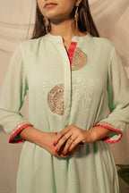 Asymmetrical kurta with pants