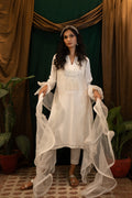 Asymmetrical Kurta Set with Ruffle Dupatta
