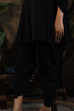 Embroidery Flared Top with Dhoti Pants