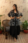 Tye and Dye Organza Top with Plazo