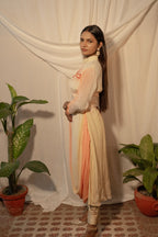 Ombre Draped Kurta with Pants