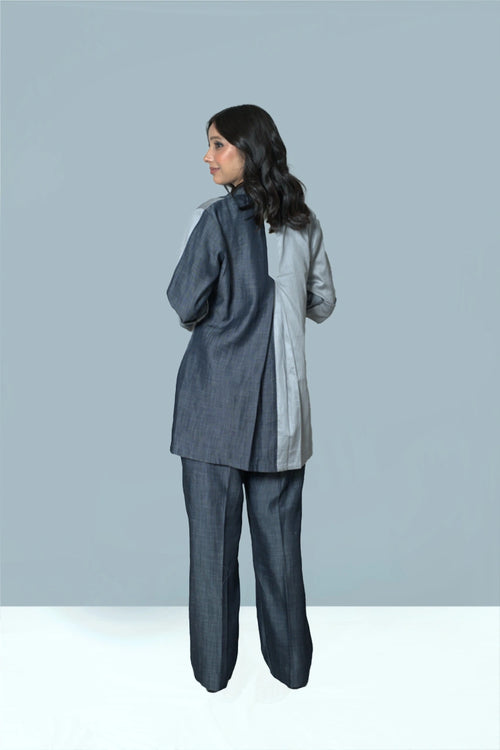 Color Blocking Chambray Co-Ord Set