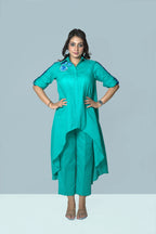 Aqua Bloom Asymmetric Co-Ord