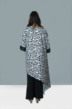 Printed Asymmetrical Black and White Co-Ord Set