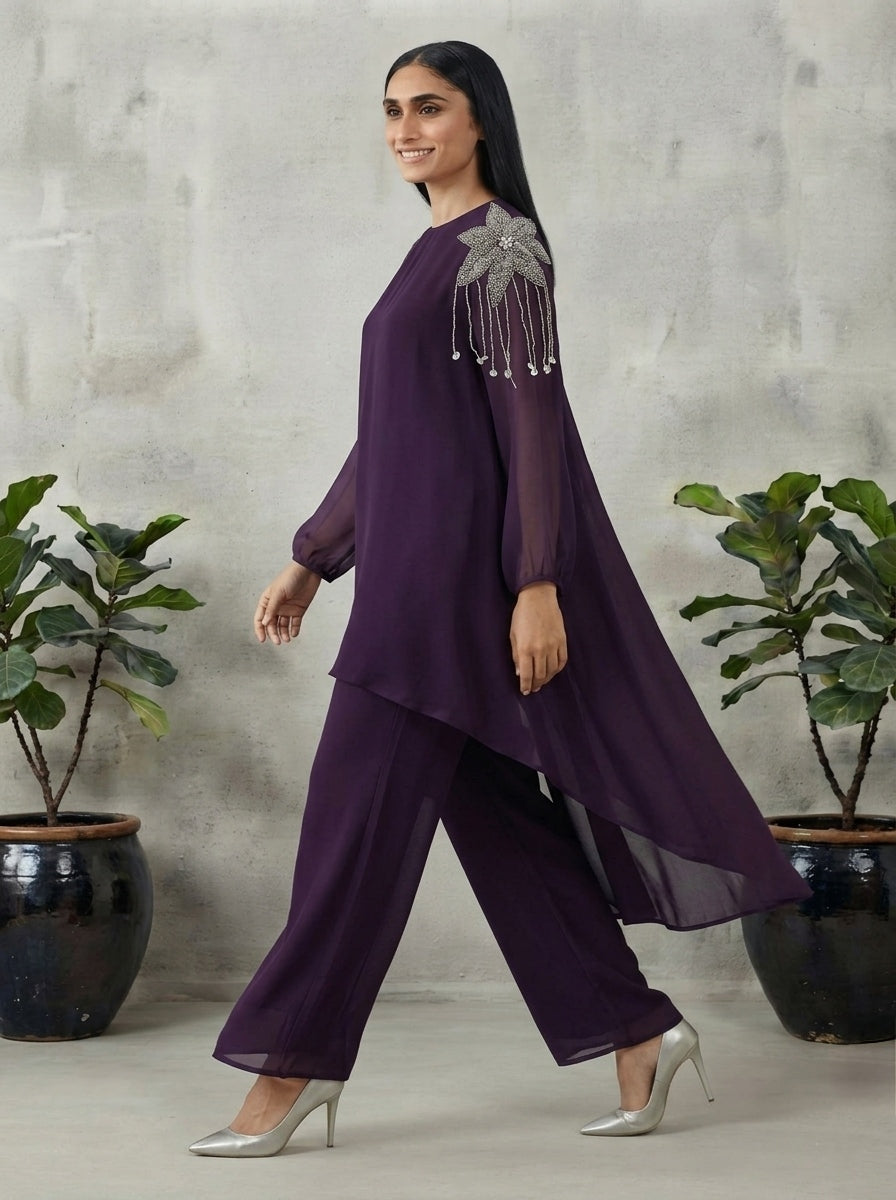 Tasselled  High-Low Co-Ord Set